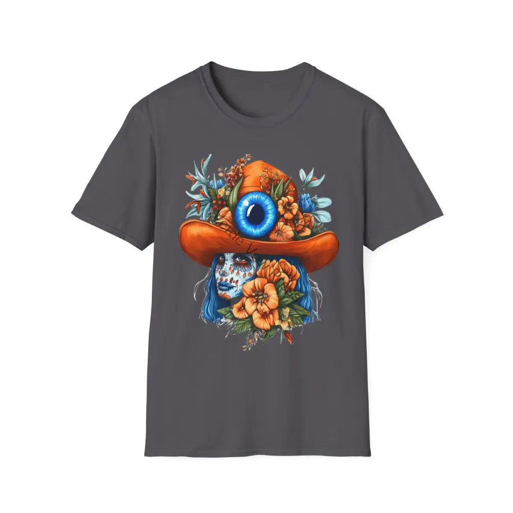 Bohemian Floral Skull Unisex T-Shirt Unique Graphic Tee Casual Wear Gift for Art Lovers Festival Outfit Day of the Dead