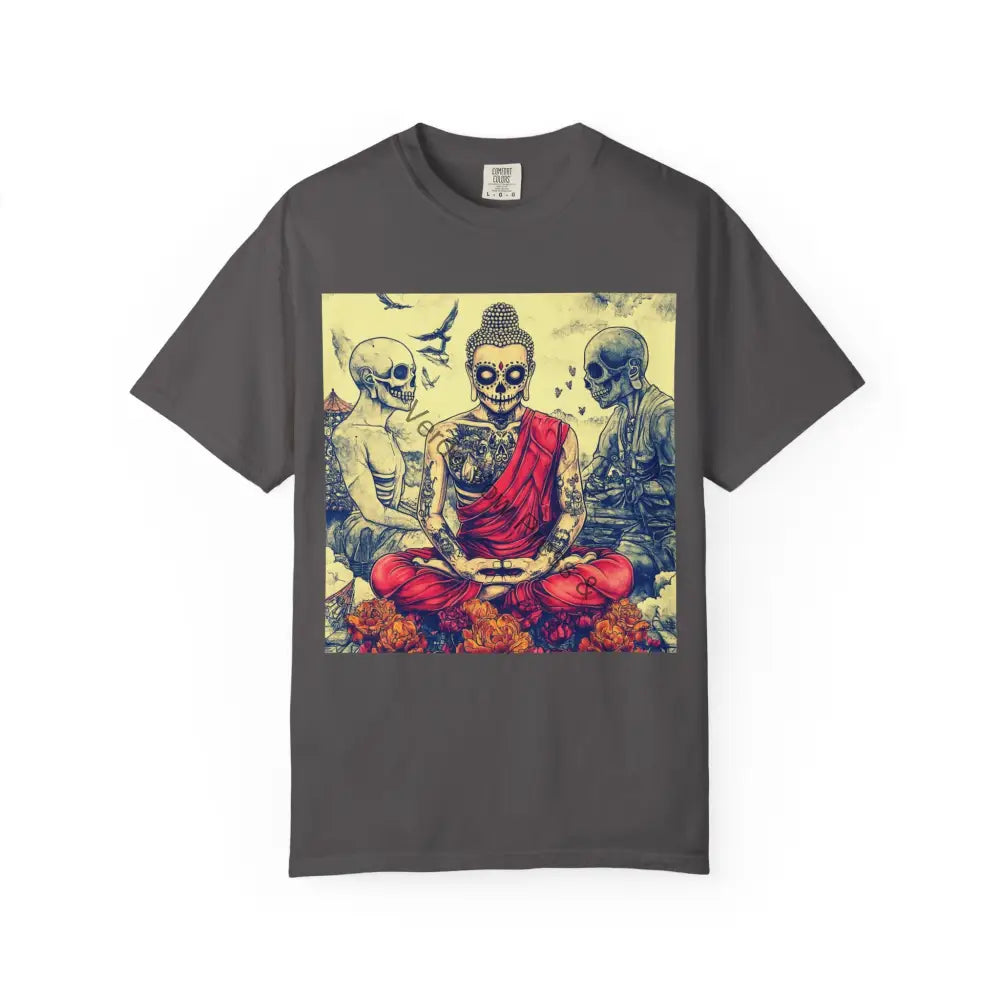 Bohemian Skull Buddha T-Shirt | Unique Graphic Tee Spiritual Apparel Unisex Summer Shirt Festival Fashion Meditation