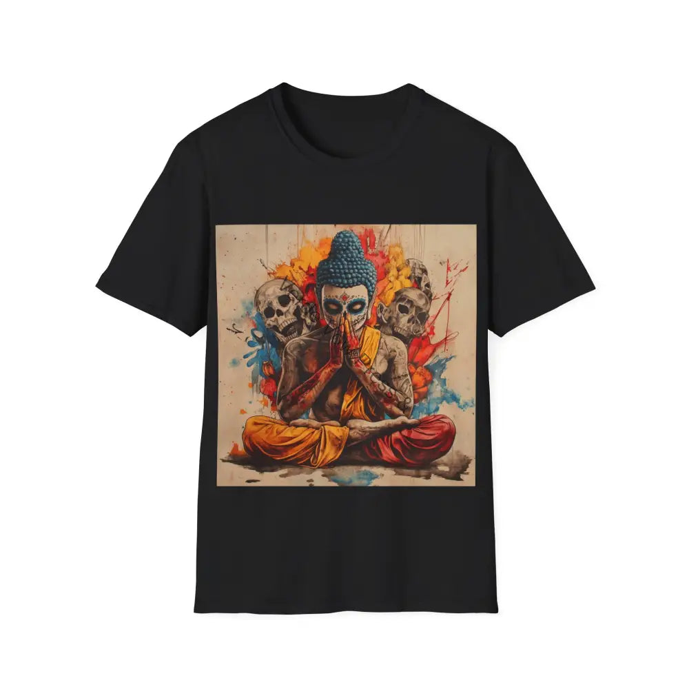 Buddha Art Unisex Softstyle T-Shirt | Spiritual Vibes Meditation Gift Relaxed Fit Tee Yoga Apparel Mindfulness Clothing