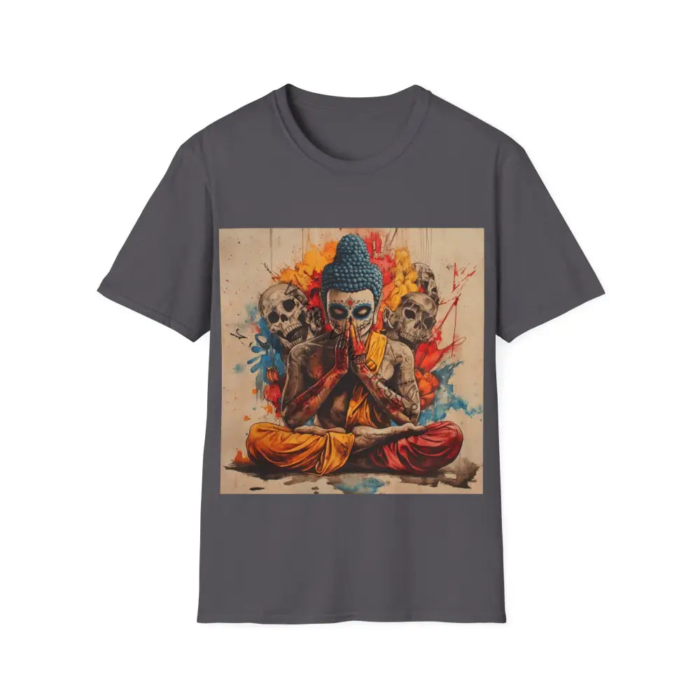 Buddha Art Unisex Softstyle T-Shirt | Spiritual Vibes Meditation Gift Relaxed Fit Tee Yoga Apparel Mindfulness Clothing
