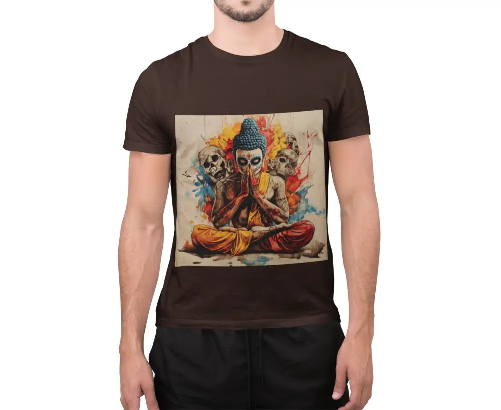 Buddha Art Unisex Softstyle T-Shirt | Spiritual Vibes Meditation Gift Relaxed Fit Tee Yoga Apparel Mindfulness Clothing
