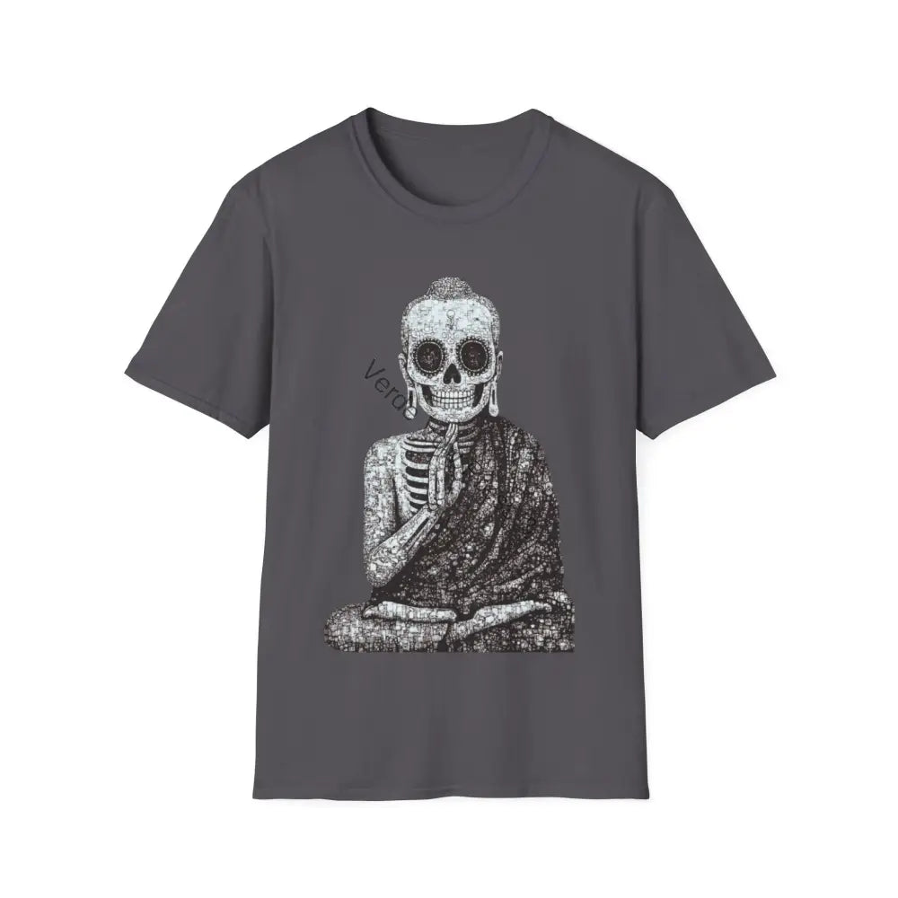 Buddha Skeleton T-Shirt Unisex Graphic Tee Spiritual Apparel Halloween Costume Meditation Gift Vintage Style Shirt