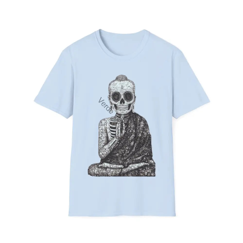 Buddha Skeleton T-Shirt Unisex Graphic Tee Spiritual Apparel Halloween Costume Meditation Gift Vintage Style Shirt