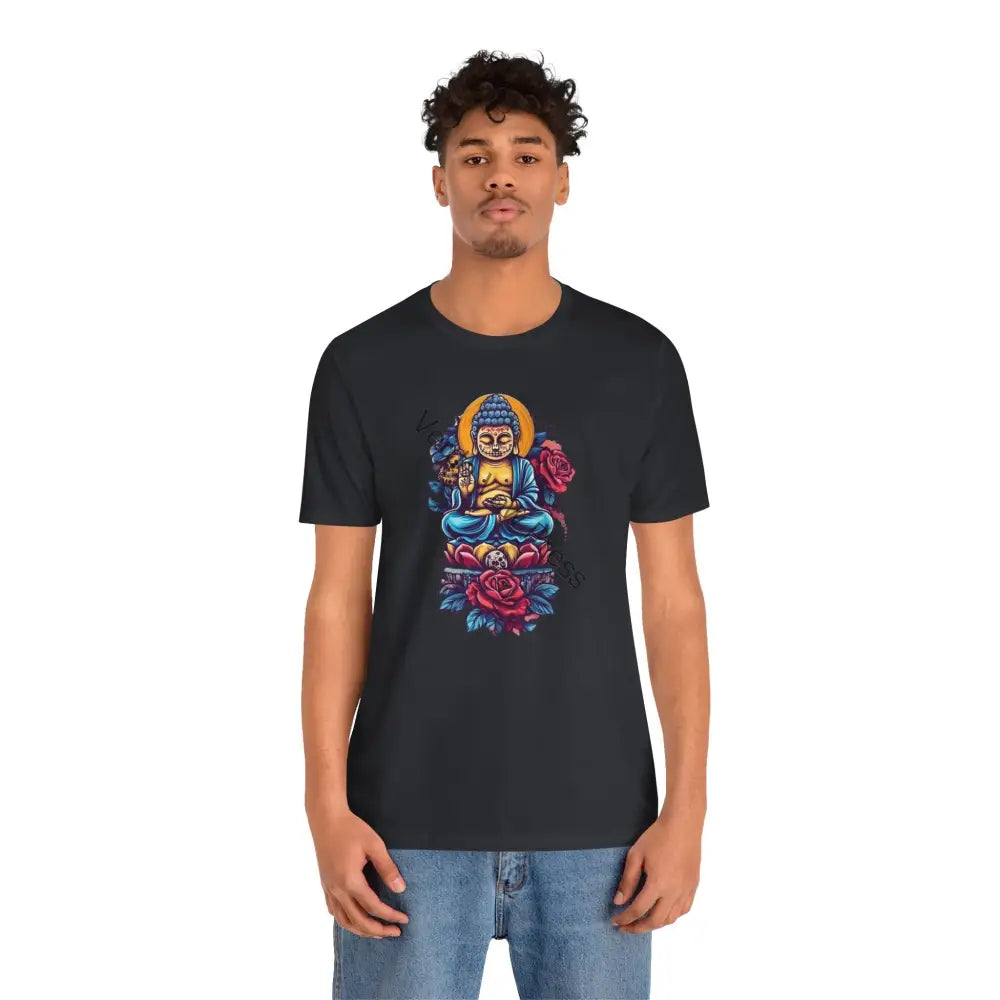 Buddha Tee Spiritual T-Shirt Meditation Gift Yoga Top Zen Apparel Birthday Gift Mindfulness Shirt Vintage Black / XS