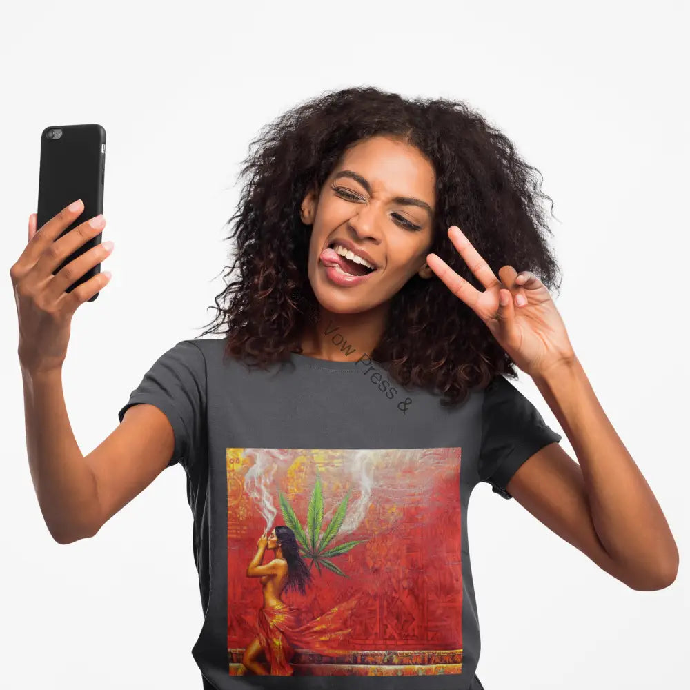 Chill Vibes Oversized Tee Unisex Boxy Tee Cannabis Art Shirt Relaxed Fit Graphic Tee Streetwear Casual Top Gift for 420
