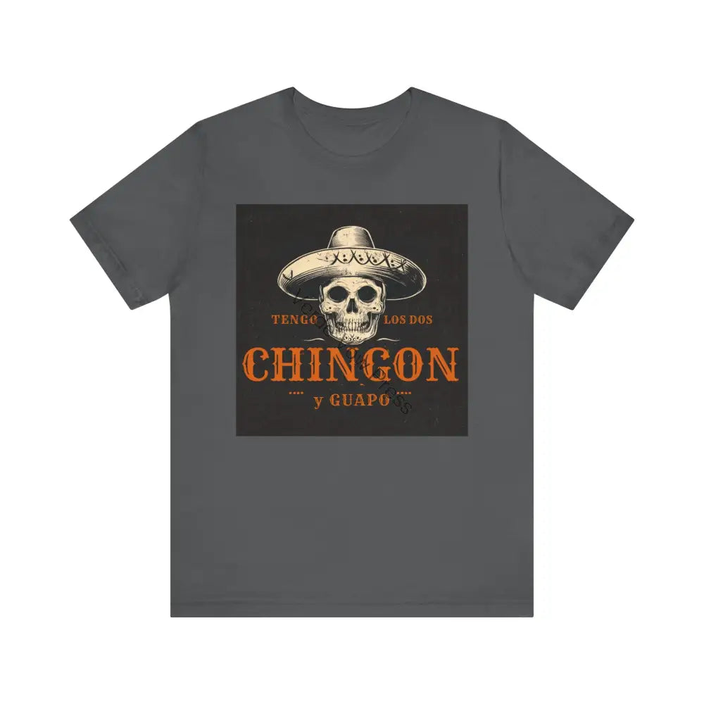 Chingón Skull Tee - Men’s Funny Graphic T-Shirt for Casual Wear Great for Cinco de Mayo Day of the Dead Gifts Parties