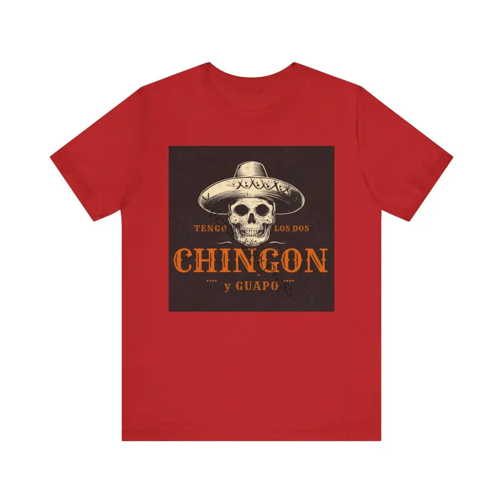 Chingón Skull Tee - Men’s Funny Graphic T-Shirt for Casual Wear Great for Cinco de Mayo Day of the Dead Gifts Parties