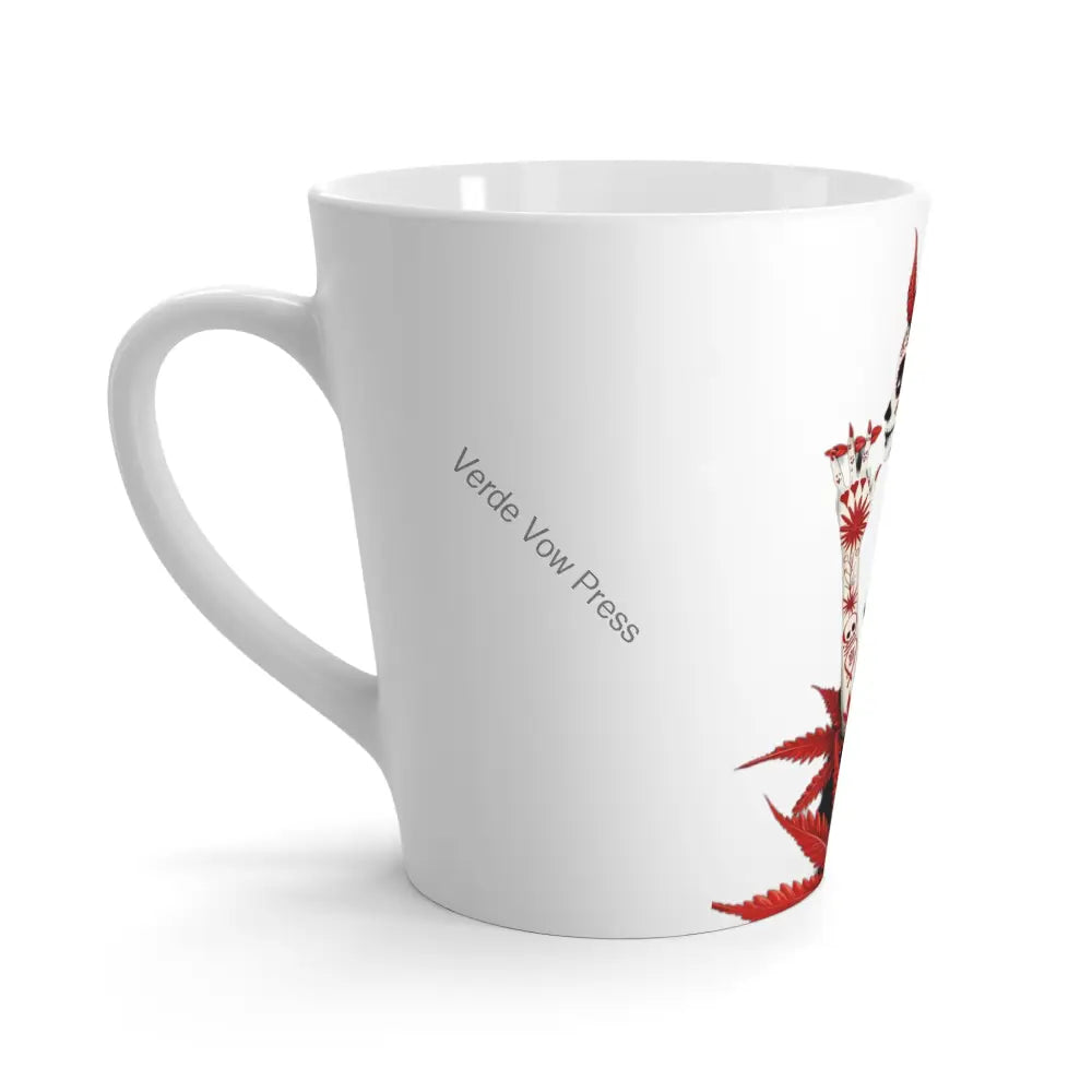 Colorful Sugar Skull Latte Mug - Day of the Dead Halloween Coffee Cup Gift for Her Unique Drinkware Decorative Coffee