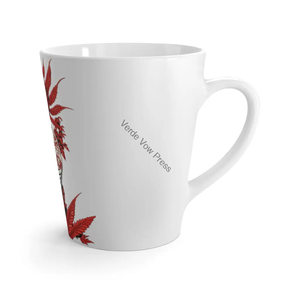 Colorful Sugar Skull Latte Mug - Day of the Dead Halloween Coffee Cup Gift for Her Unique Drinkware Decorative Coffee
