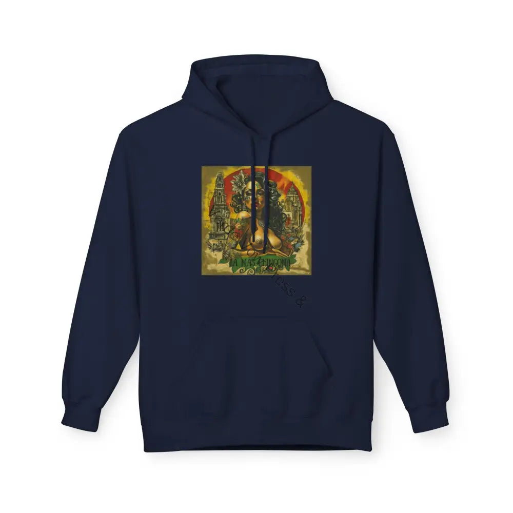 Cozy Graphic Hoodie for All Seasons Perfect Gift Comfortable Wear Casual Style Trendy Sweatshirt Mas Chingonas Navy / S