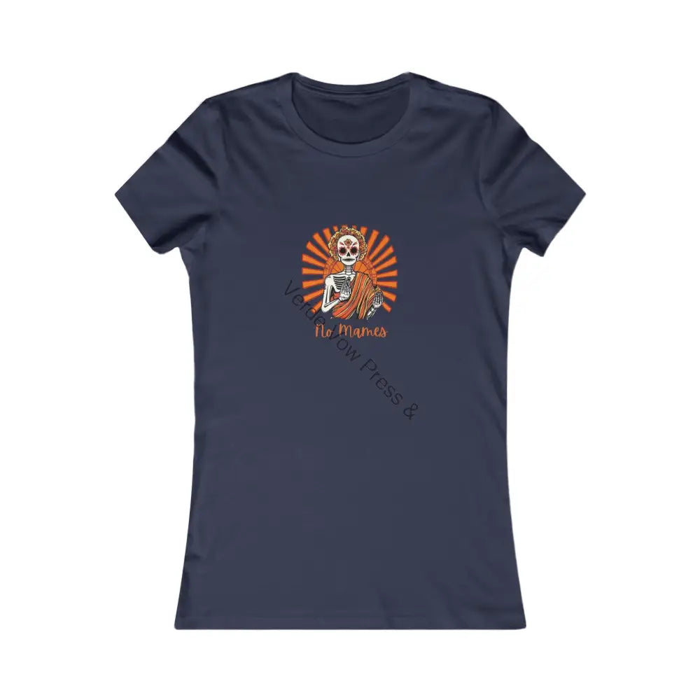 Dia de los Muertos Women’s Tee Skeleton Shirt Cute Halloween Tee Sugar Skull T-Shirt Fall Fashion Gift for Her S / Navy