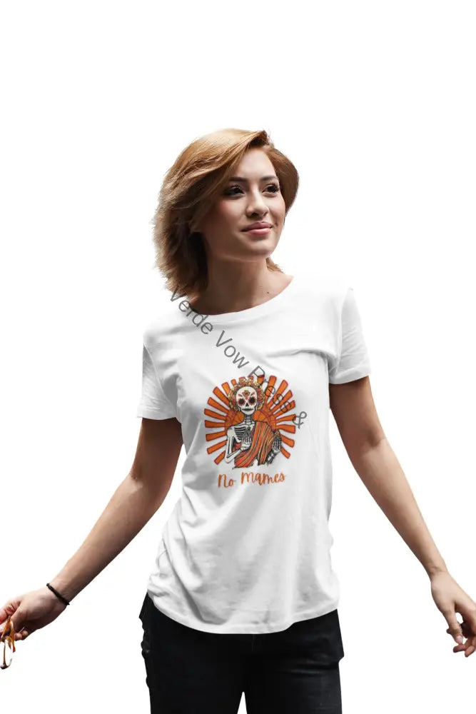 Dia de los Muertos Women’s Tee Skeleton Shirt Cute Halloween Tee Sugar Skull T-Shirt Fall Fashion Gift for Her S