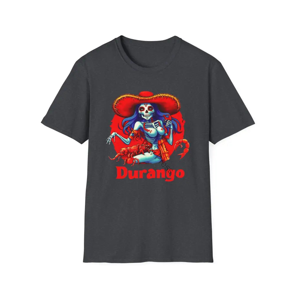 Durango Skeleton Men’s T-shirt,Day of the Dead T-Shirt Graphic Tee Mexican Culture Shirt Halloween Costume Top Durango