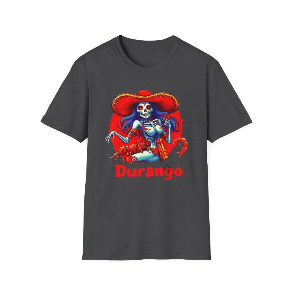 Durango Skeleton Men’s T-shirt,Day of the Dead T-Shirt Graphic Tee Mexican Culture Shirt Halloween Costume Top Durango