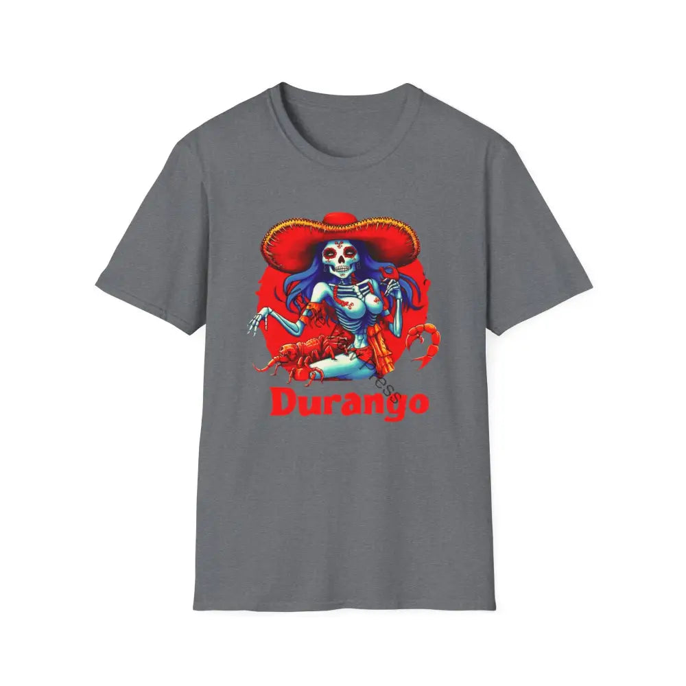 Durango Skeleton Men’s T-shirt,Day of the Dead T-Shirt Graphic Tee Mexican Culture Shirt Halloween Costume Top Durango