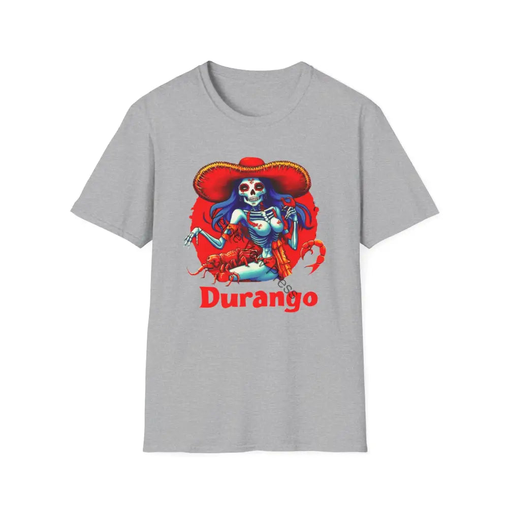 Durango Skeleton Men’s T-shirt,Day of the Dead T-Shirt Graphic Tee Mexican Culture Shirt Halloween Costume Top Durango