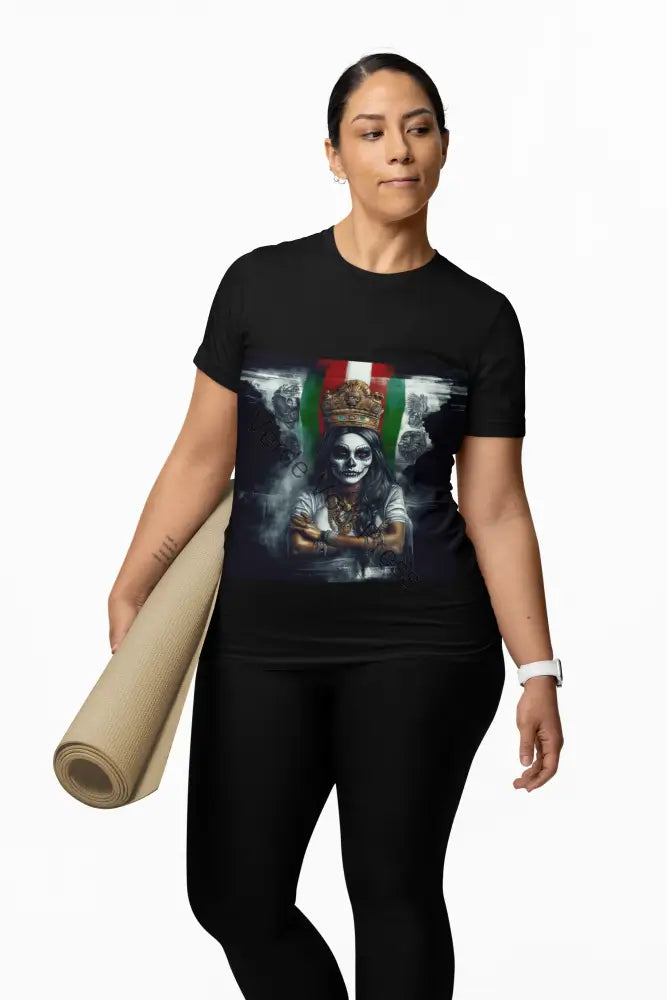 Edgy Graphic T-Shirt Mexican Queen Tee Streetwear Halloween Shirt Unique Gift for Him/Her Casual Style T-Shirt