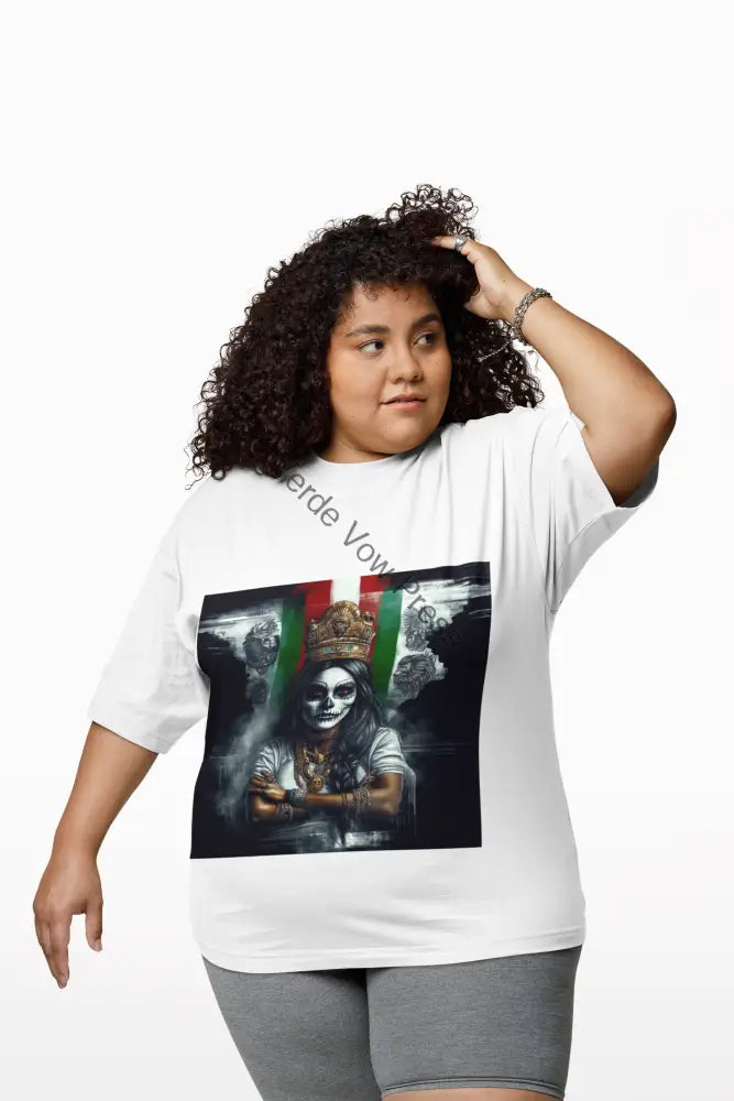 Edgy Graphic T-Shirt Mexican Queen Tee Streetwear Halloween Shirt Unique Gift for Him/Her Casual Style T-Shirt