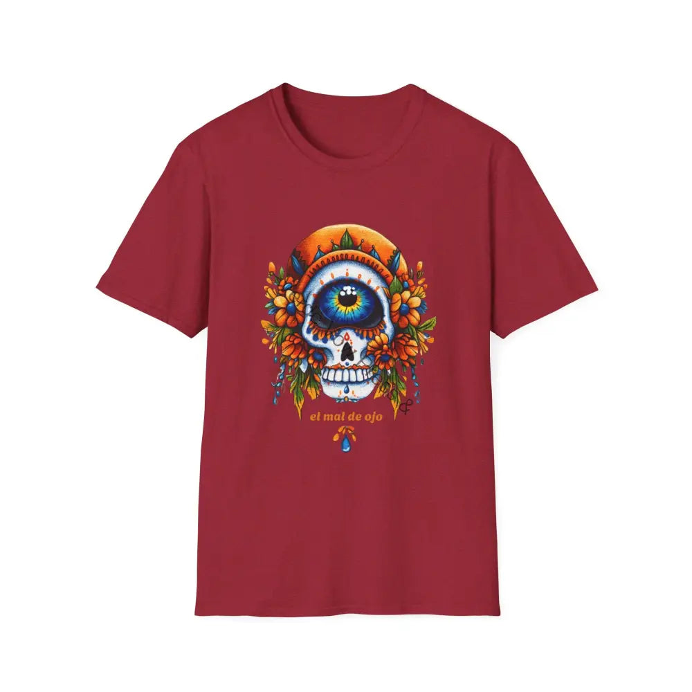 Evil Eye Unisex t-shirt el malo ojo day of the dead Antique Cherry Red / S T-Shirt