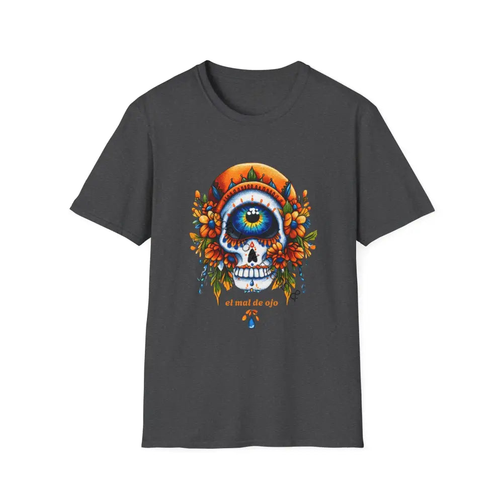 Evil Eye Unisex t-shirt el malo ojo day of the dead Dark Heather / XS T-Shirt