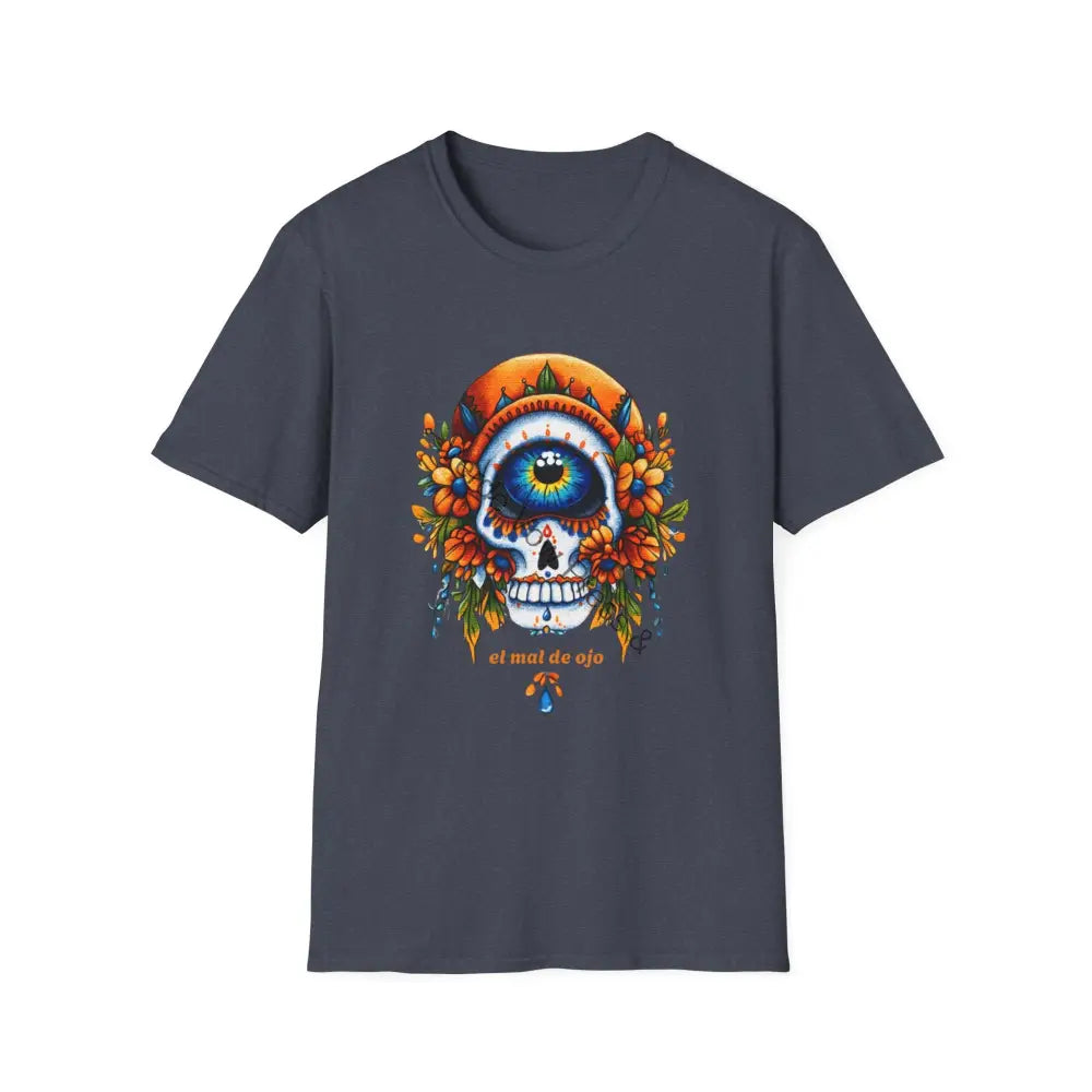 Evil Eye Unisex t-shirt el malo ojo day of the dead Heather Navy / XS T-Shirt