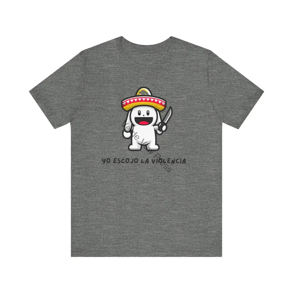 I choose violence Tee with Quirky Design Humor Shirt Gift for Friends Casual Wear Statement Tee Unique Graphic Top Deep