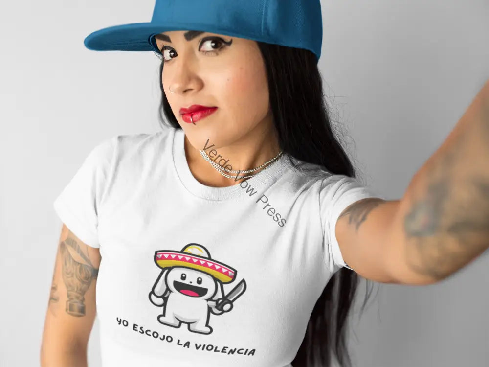I choose violence Tee with Quirky Design Humor Shirt Gift for Friends Casual Wear Statement Tee Unique Graphic Top