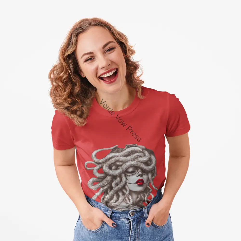 Medusa Graphic Tee | Short Sleeve Shirt for Mythology Lovers Casual Wear Gift for Halloween Art Fashion T-Shirt