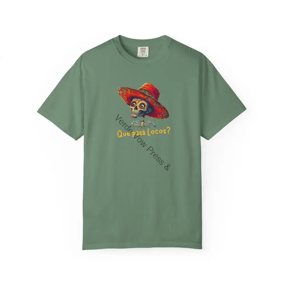 Unisex Garment-Dyed T-shirt with Skeleton Design - Fun and Quirky Apparel for Festive Celebrations Casual Wear Summer