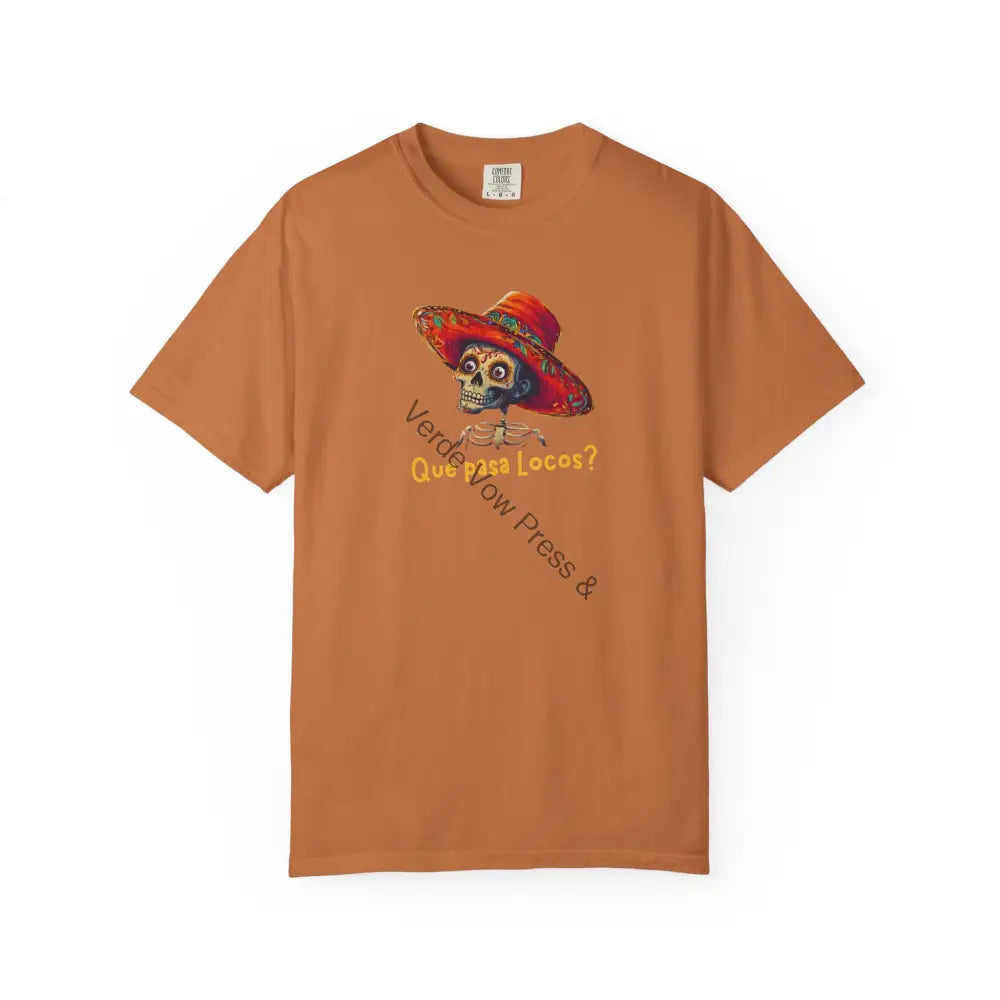 Unisex Garment-Dyed T-shirt with Skeleton Design - Fun and Quirky Apparel for Festive Celebrations Casual Wear Summer