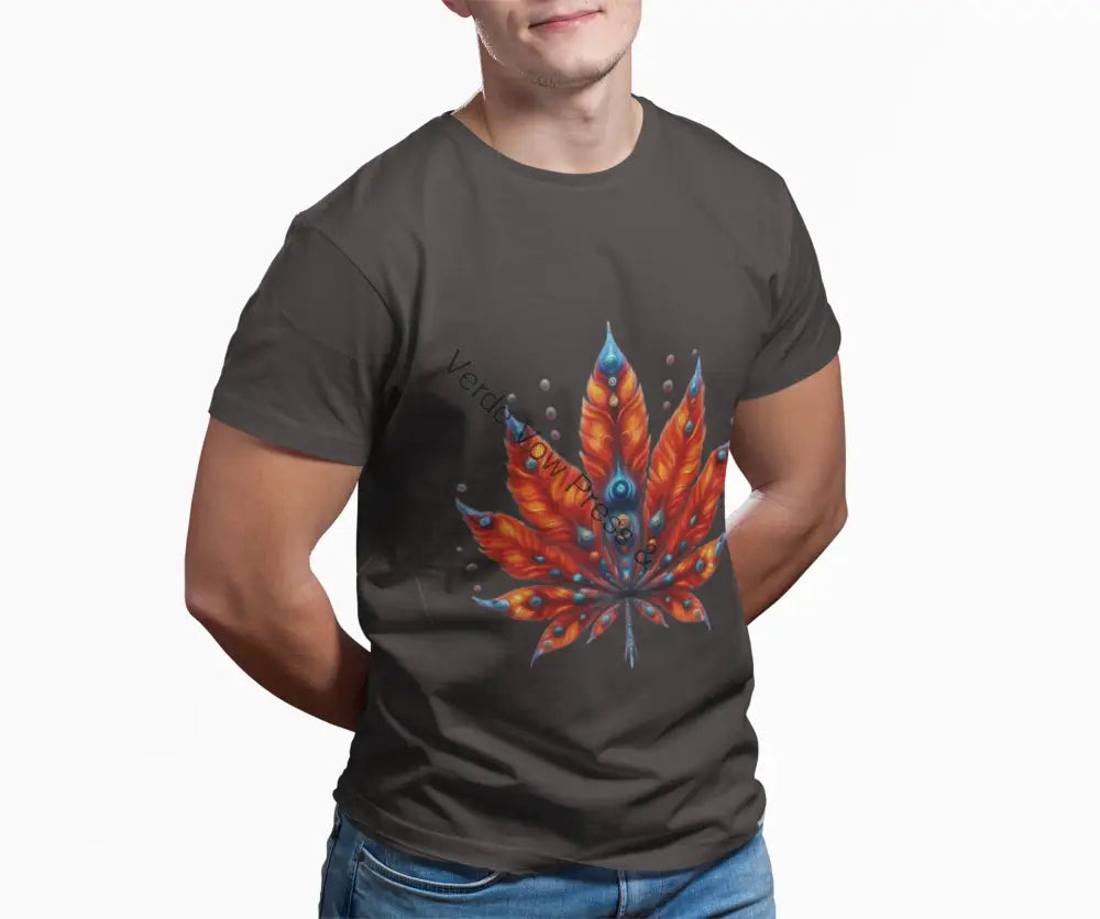 Vibrant Botanical T-Shirt Unisex Graphic Tee Nature Lover’s Apparel Casual Summer Wear Eco-Friendly Fashion Graphite