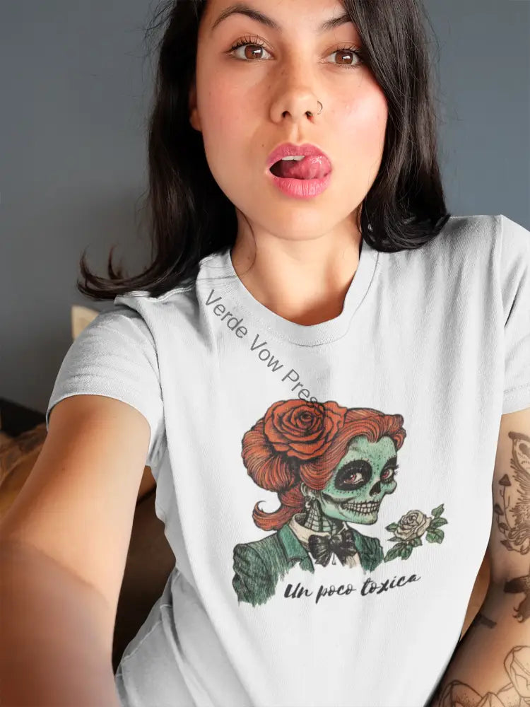 Women’s Dia de los Muertos Tee | Celebration Shirt Gift for Halloween Boho Style Sugar Skull Art Gothic Fashion T-Shirt